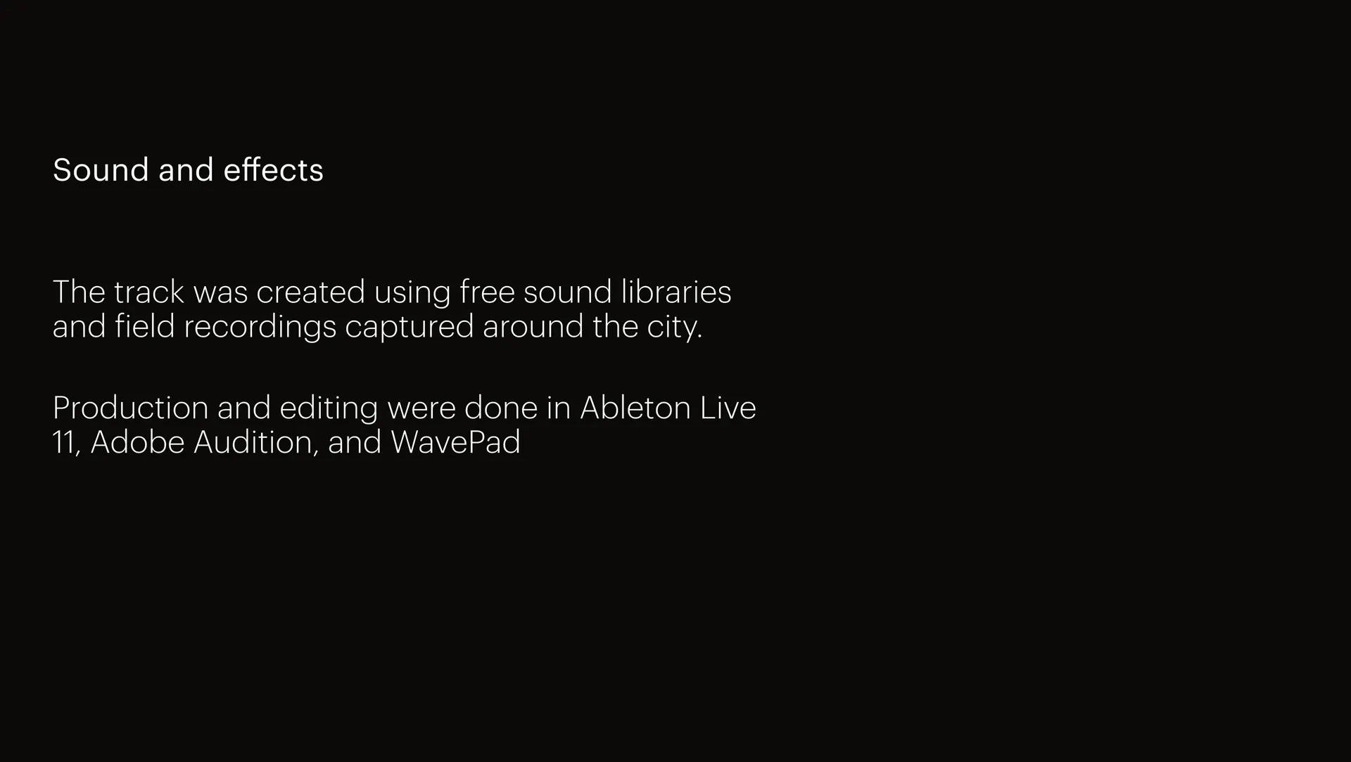 The Last Bus: A Sound Journey — slide 7