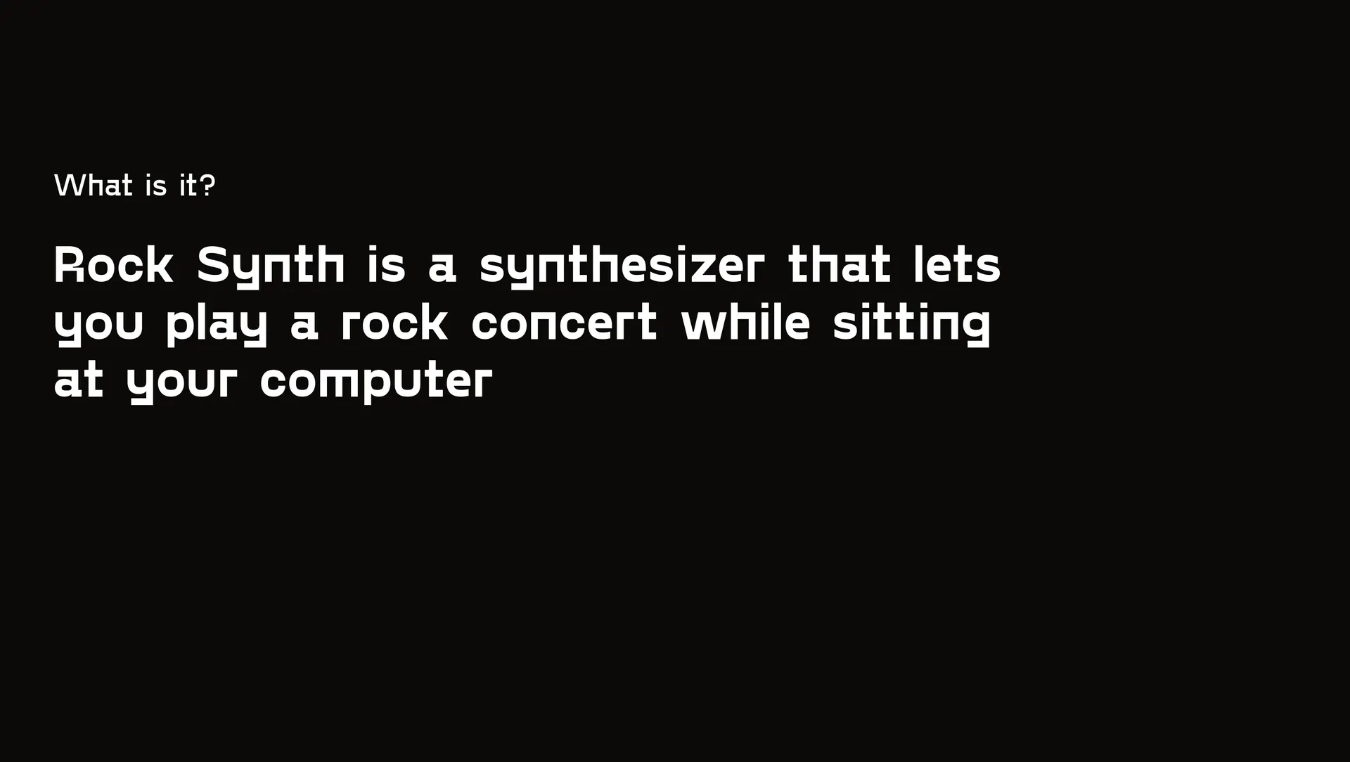Browser-Based Rock Synth — slide 2